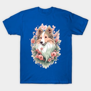 Sheltie Shetland Sheepdog Pastel T-Shirt